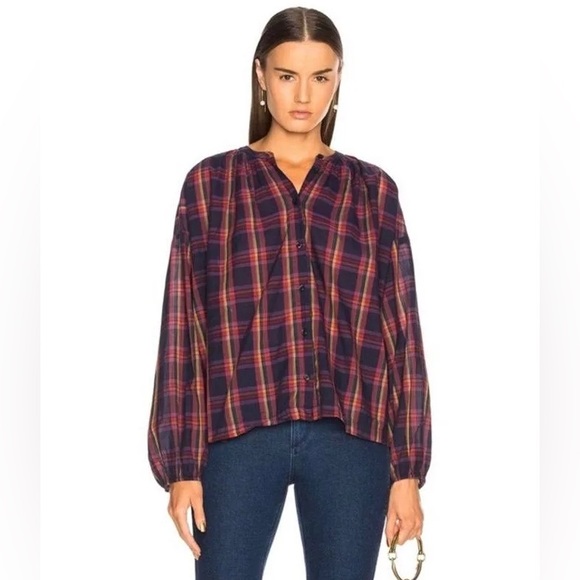 THE GREAT. Tops - The Great. Melody Candy plaid button down blouse sz: 3/US Large